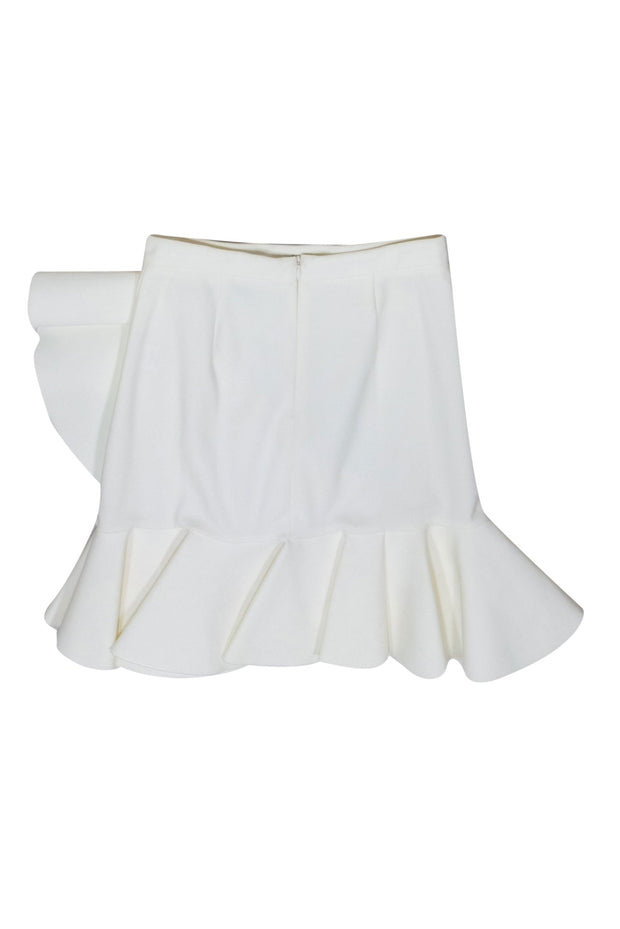 Current Boutique-Ronny Kobo - Ivory Mini Skirt w/ Ruffles Sz S