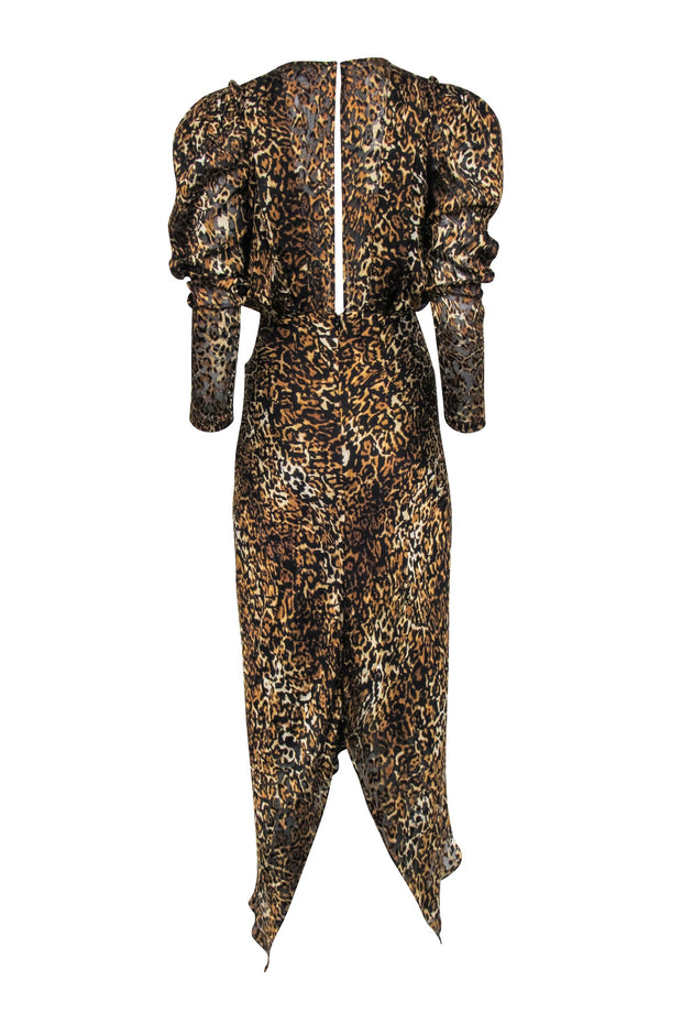 Current Boutique-Ronny Kobo - Tan & Black Burnout Leopard Print "Astrid" Dress Sz S