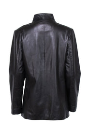 Current Boutique-Rossi & Caruso - Brown Sheep Leather Zipper Front Jacket Sz L