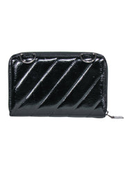 Current Boutique-Royln - Black Patent Leather Crossbody Wallet w/ Removable Strap