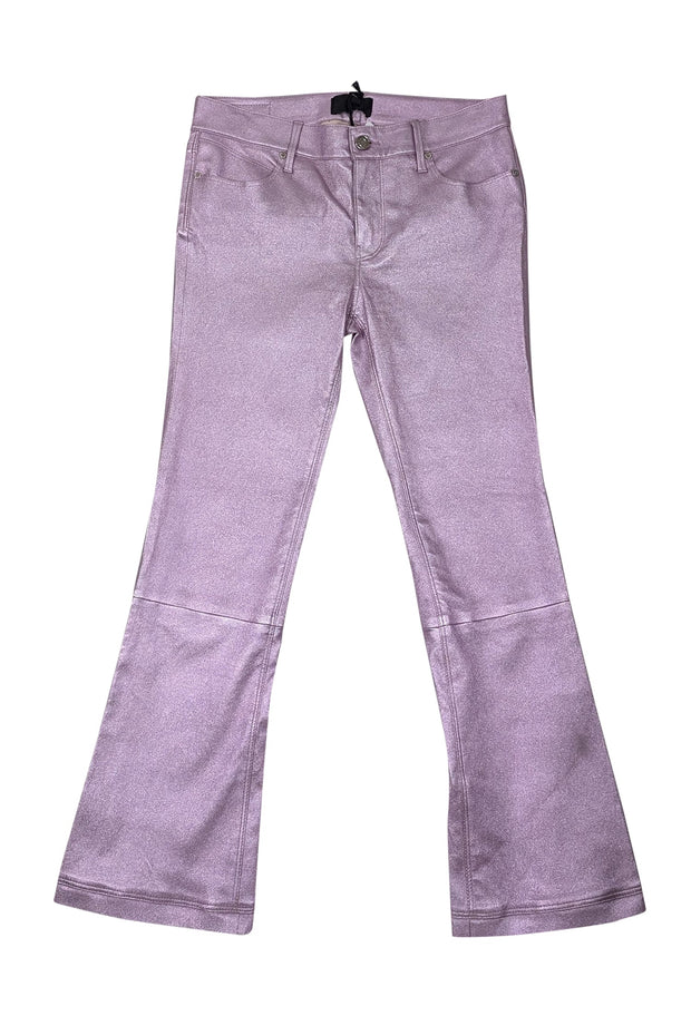 Current Boutique-RtA - Violet Metallic Leather "Kiki" Pants Sz 6