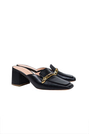 Current Boutique-Rupert Sanderson - Black Leather Closed Toe Mule Sz 7