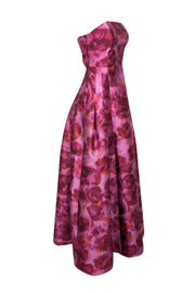 Current Boutique-Sachin & Babi - Pink & Orange Strapless Gown w/ Back Cut-Out Bows Sz 0