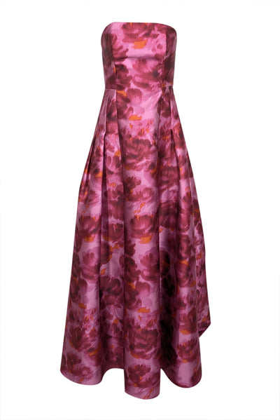 Current Boutique-Sachin & Babi - Pink & Orange Strapless Gown w/ Back Cut-Out Bows Sz 0