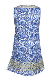 Current Boutique-Sail to Sable - Blue & White Print Sleeveless Tunic Dress Sz S