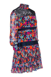 Current Boutique-Saloni - Blue, Black, & Multi Color Floral Print Dress Sz 10