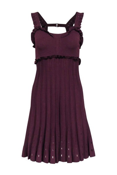 Current Boutique-Sandro - Maroon Knit Sleeveless Dress Sz 4