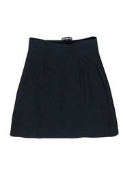 Current Boutique-Sandro - Navy Snap Button Wrap Skirt Sz 4