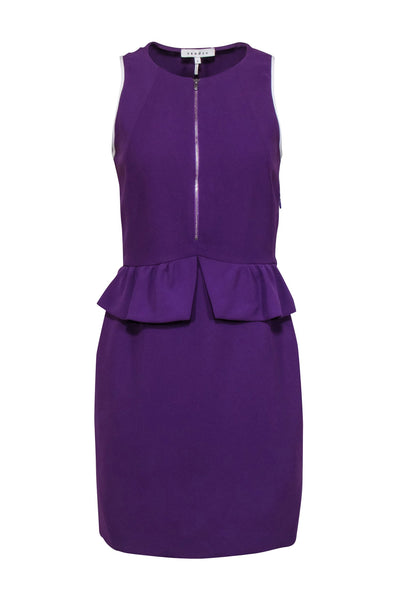 Current Boutique-Sandro - Purple Sleeveless Peplum Dress Sz 6
