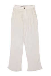 Current Boutique-Savannah Morrow - Cream Crinkle Textured Pants Sz M