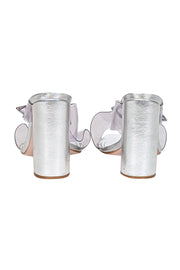 Current Boutique-Schutz - Silver Metallic & Clear Strap Open Toe Pumps Sz 9
