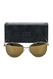 Current Boutique-See - Gold Rounded Frames w/ Yellow Lens