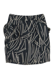 Current Boutique-See by Chloe - Black & Beige Geo Print Skirt Sz 4