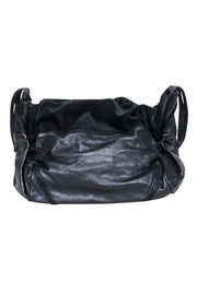 Current Boutique-See by Chloe - Black Leather & Suede Drawstring Crossbody Bag