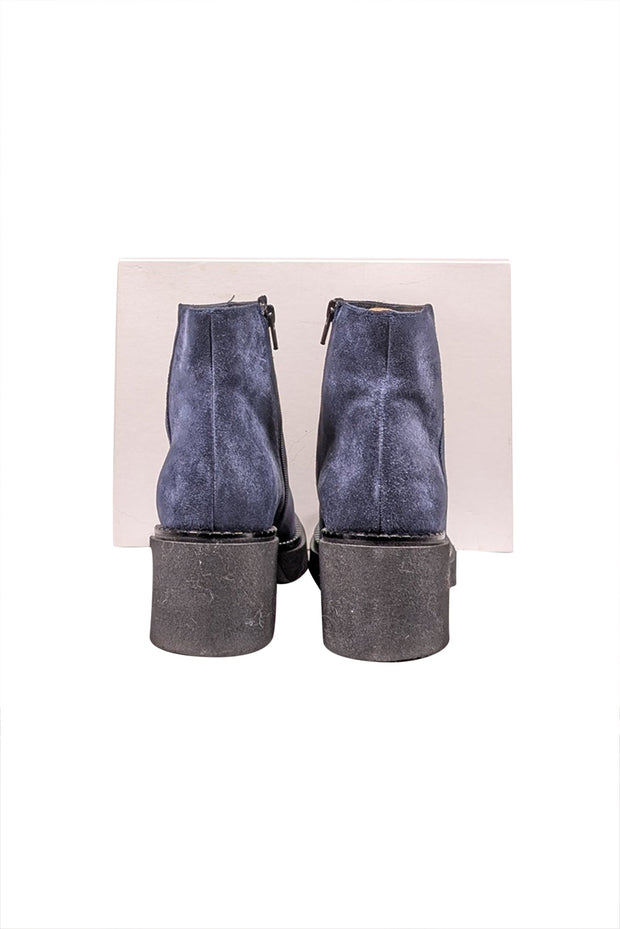 Current Boutique-Sesto Meucci - Navy Suede Short Booties Sz 8