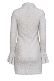 Current Boutique-Shona Joy - Cream Textured Mock Neck Dress w/ Bell Sleeves Sz 6