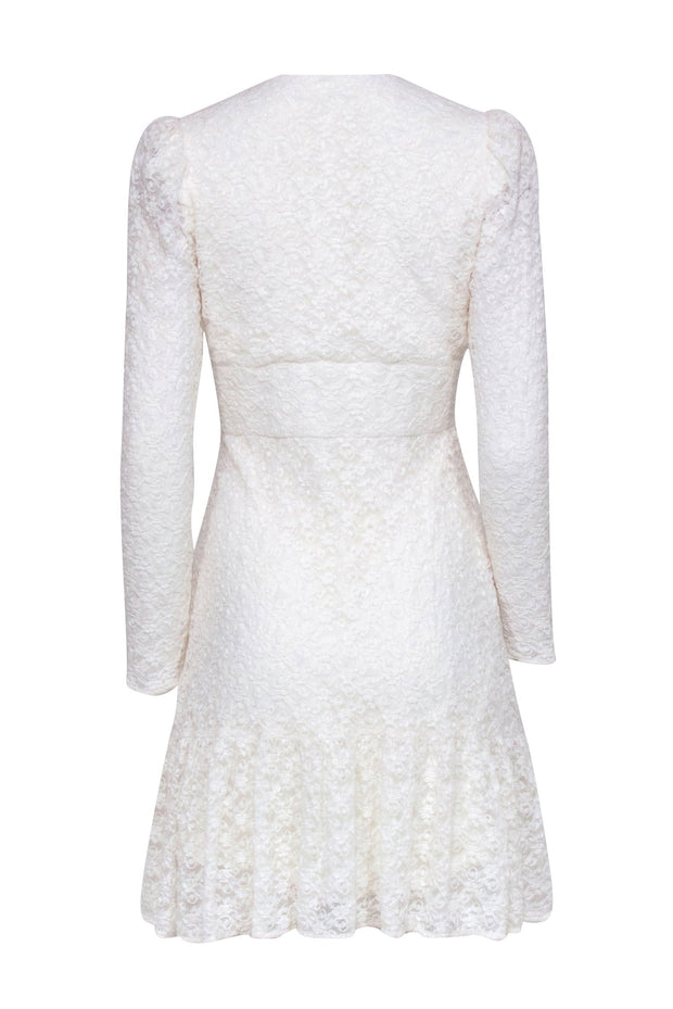 Current Boutique-Shoshanna - Ivory Lace Long Sleeve Dress Sz 4