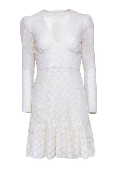 Current Boutique-Shoshanna - Ivory Lace Long Sleeve Dress Sz 4