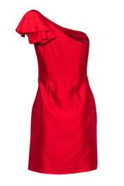Current Boutique-Shoshanna - Red Silk One-shoulder Dress Sz 2