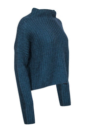 Current Boutique-Simon Miller - Dark Teal Alpaca Blend Mock Neck Sweater Sz 0