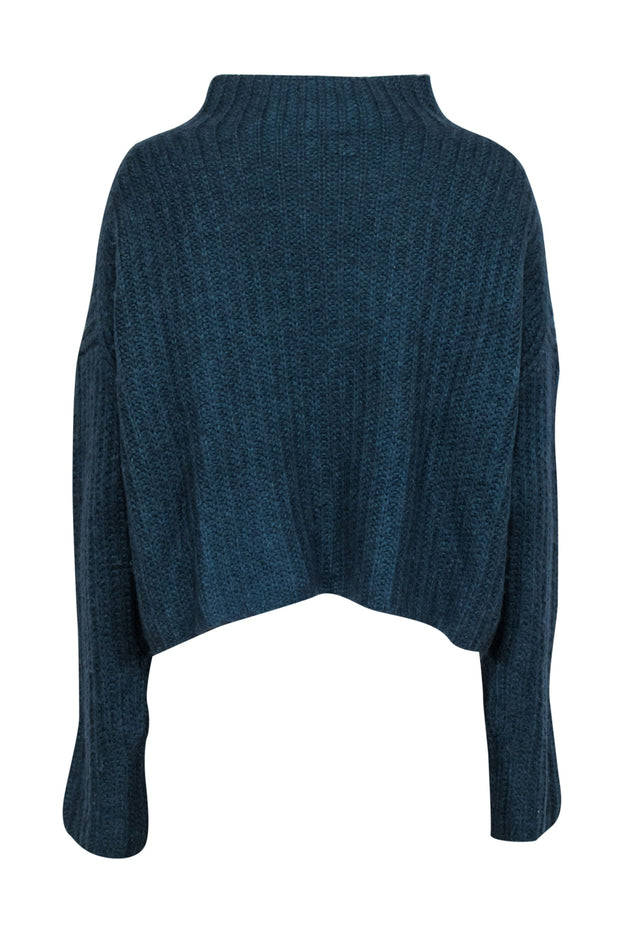 Current Boutique-Simon Miller - Dark Teal Alpaca Blend Mock Neck Sweater Sz 0