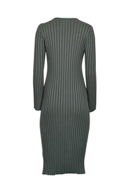 Current Boutique-Simon Miller - Green Ribbed Long Sleeve Dress Sz S