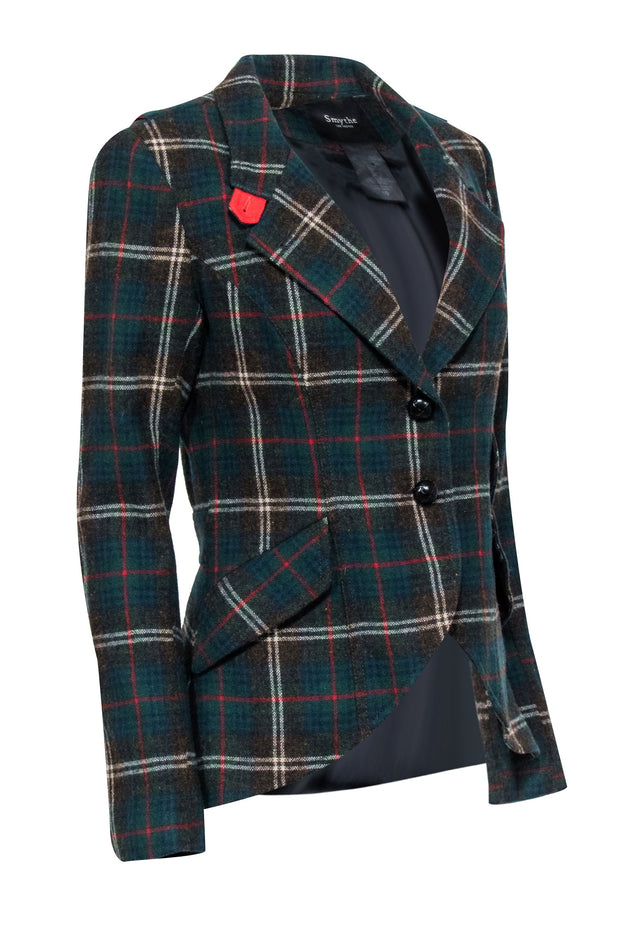 Current Boutique-Smythe - Green, Red, & Blue Plaid Wool Blend Blazer Sz 10