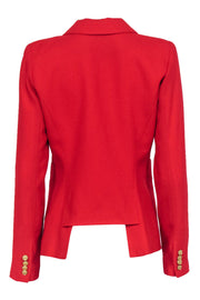 Current Boutique-Smythe - Red Wool "Duchess" Blazer w/ Asymmetrical Back Hem Sz 8