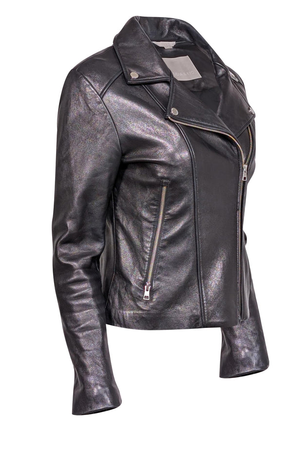 Current Boutique-Soia & Kyo - Black Leather Moto Jacket Sz S