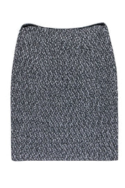 Current Boutique-St. John - Back & Silver Textured Knit Pencil Skirt Sz 6
