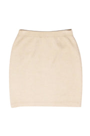 Current Boutique-St. John - Beige Knit Pencil Skirt Sz 6