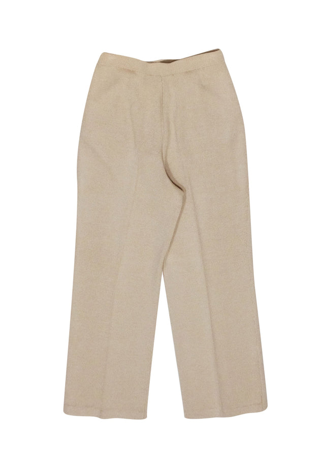Current Boutique-St. John - Beige Pleated Knit Pants Sz 2