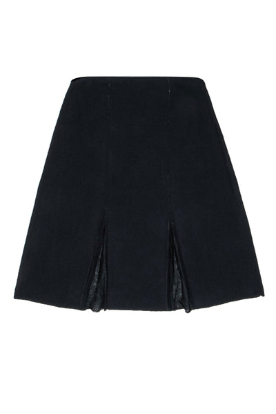Current Boutique-St. John - Black Knit A-Line Skirt w/ Sequin Details Sz 4