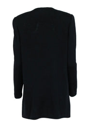 Current Boutique-St. John - Black Knit Decorative Button Jacket Sz M