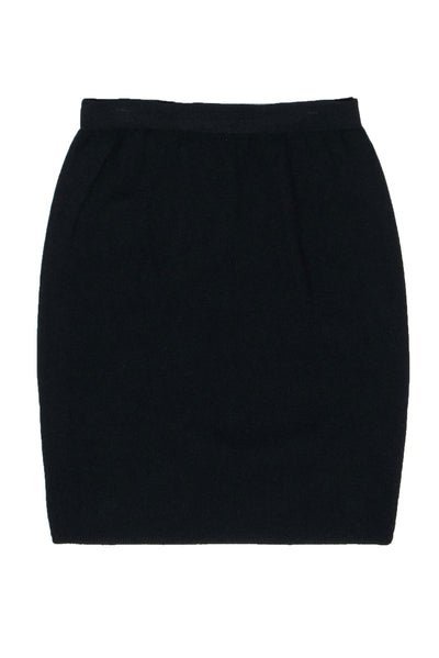 Current Boutique-St. John - Black Knit Pencil Skirt Sz 14