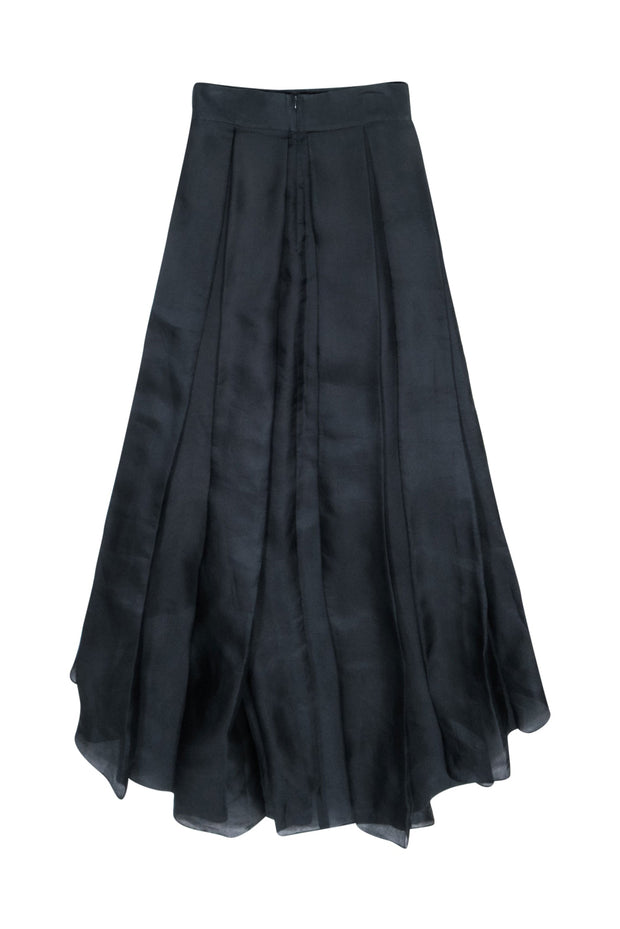 Current Boutique-St. John - Black Pleated High Low Skirt Sz 8