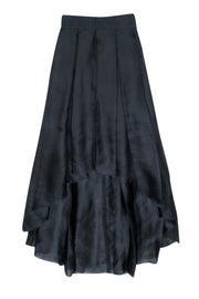 Current Boutique-St. John - Black Pleated High Low Skirt Sz 8