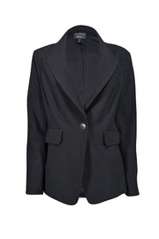 Current Boutique-St. John - Black Single Button Blazer Sz 8