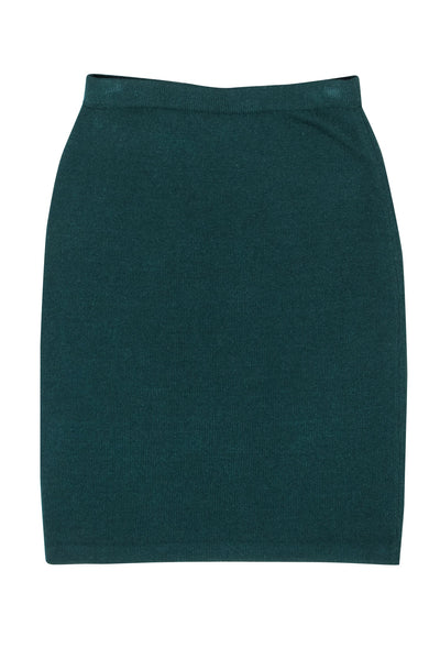 Current Boutique-St. John - Emerelad Green Wool Blend Pencil Skirt Sz S