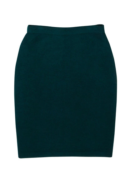 Current Boutique-St. John - Green Wool Blend Knit Pencil Skirt Sz 8
