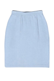 Current Boutique-St. John - Light Blue Wool Blend Knit Pencil Skirt Sz S