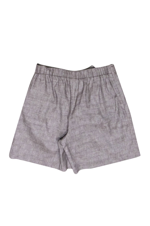 Current Boutique-St. John - Light Brown Linen Blend Tie Front Shorts Sz S