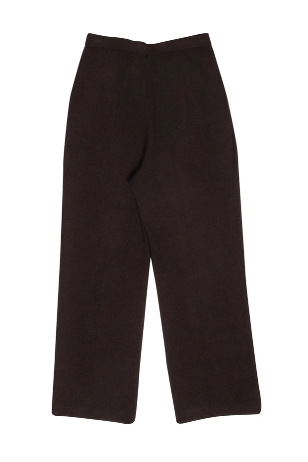 Current Boutique-St. John - Mocha Brown Pleated Knit Pants Sz 2