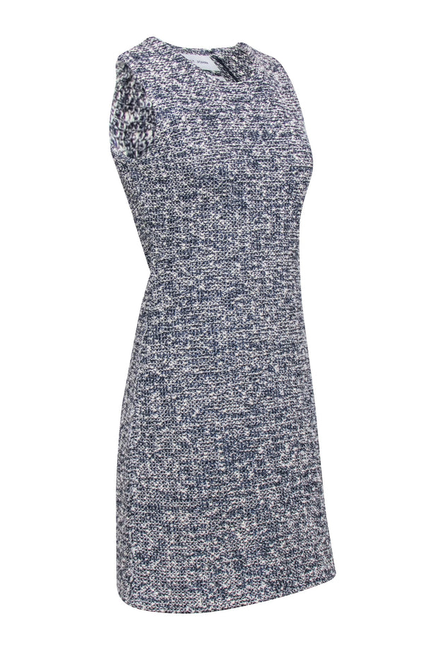 Current Boutique-St. John - Navy & Cream Tweed Sleeveless Dress Sz 6