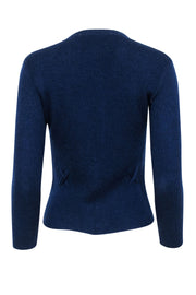 Current Boutique-St. John - Navy Knit Button Front Cardigan Sz S