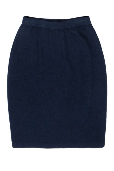 Current Boutique-St. John - Navy Knit Pencil Skirt Sz 4