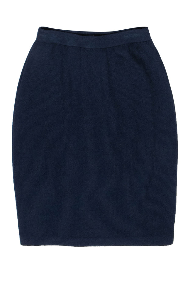 Current Boutique-St. John - Navy Knit Pencil Skirt Sz 4