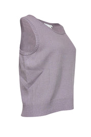 Current Boutique-St. John - Pale Lavender Wool Blend Knit Tank Top Sz L