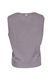 Current Boutique-St. John - Pale Lavender Wool Blend Knit Tank Top Sz L