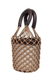 Current Boutique-Staud - Beige Rope Detail Top Handle Bucket Bag